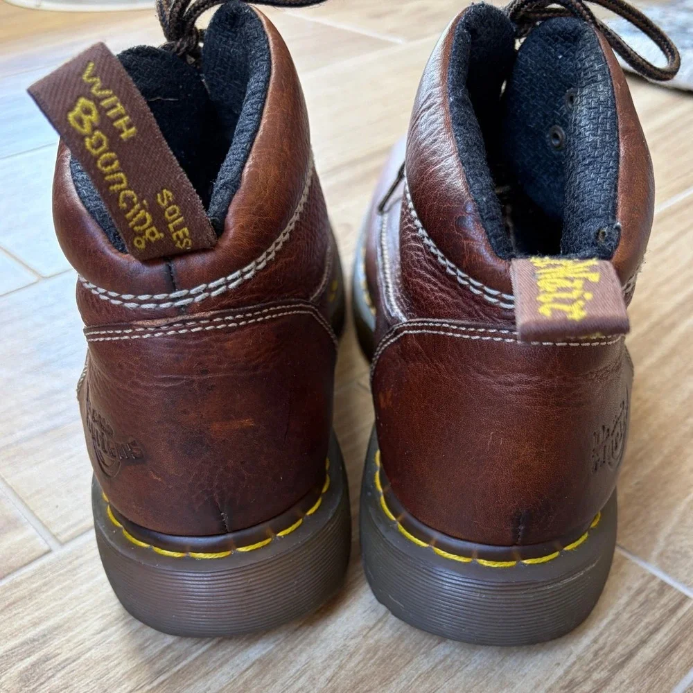 Vintage Y2K Dr Martens Mens Brown Boots 12 Grunge Indie Alt Chunky Whimsigoth